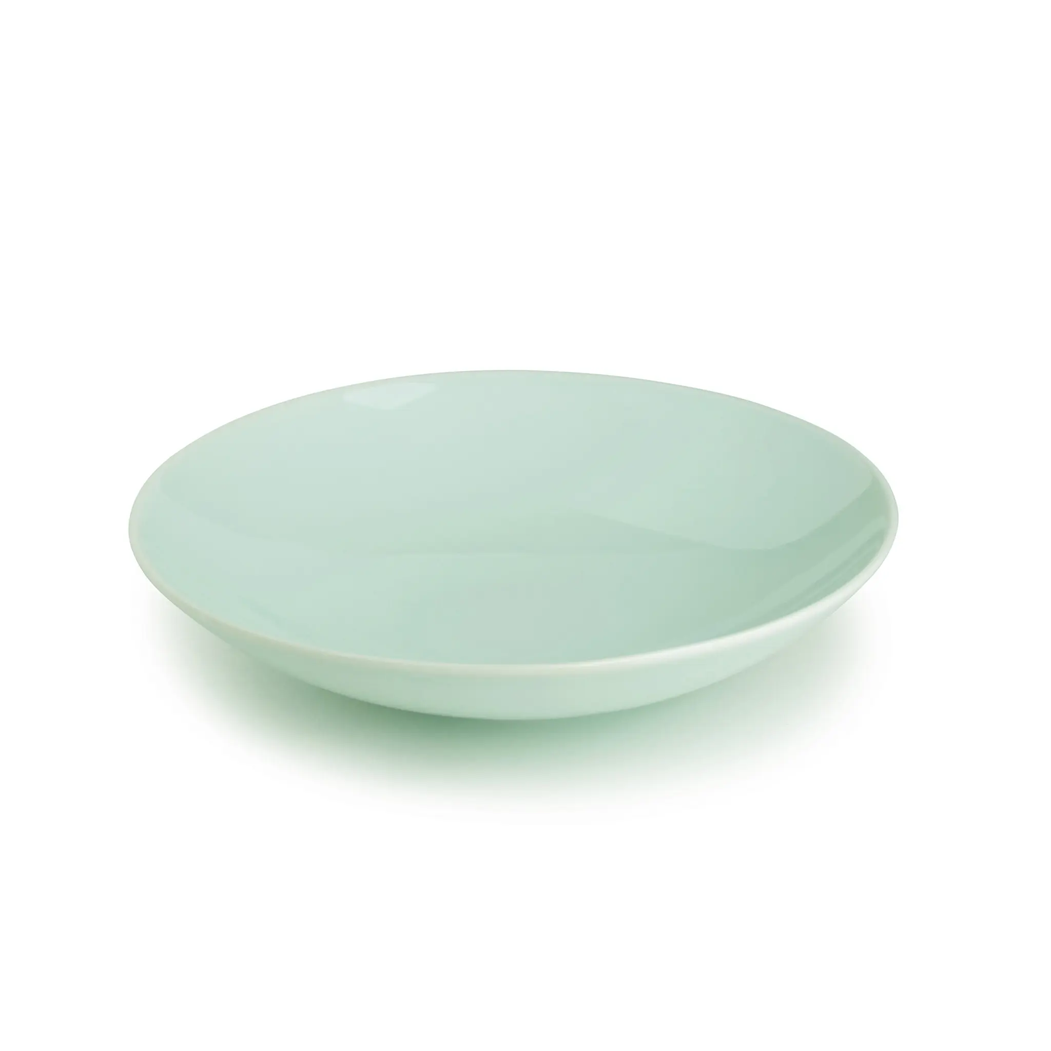 Yoopins Celadon Glazed Porcelain Coupe Bowl, 10", Light Blue-Green color