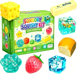 8PCS Mystery Squishy Box Set - Blind Pack Malt Sugar Slow-Return Squishies, Hand Relief Relaxer, Desk Decor, Party Favor Gift for Kids & Adults (Classic Novelty Slime & Squishy Toy)