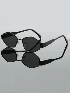 1 pair of men's and women's metal retro polygonal small frame sunglasses, suitable for vacation atmosphere, family outings, driving, sun shading, street wear accessories, sports style, parties, outdoor activities, holidays, sun protection