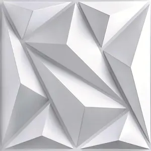 3D Art Wall Panels, Waterproof PVC Wall Panel, Easy Paintable Wall Decorative Panels, Building Supplies for Living Room Lobby Bedroom Office