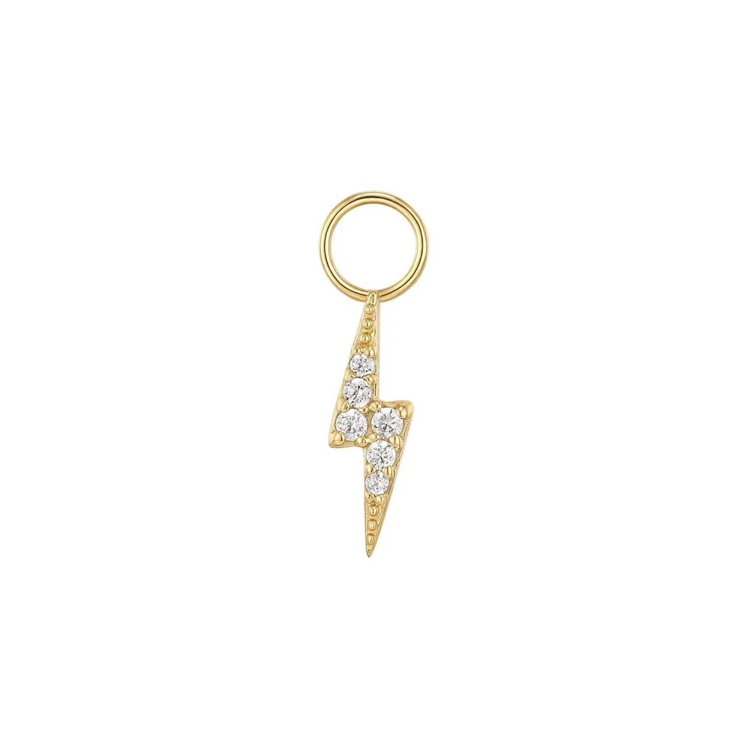 CZ Bolt Hoop Charm - Elegant Design for Customizing Your Chain Accessories