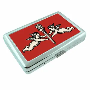 Vintage Advertising Angel Illustration Metal Case Wallet