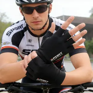 Lightweight Breathable Two-Finger Exposed Sport Gloves, Workout Accessories, Non-Slip Silicone Grip Half Finger Gloves for Men & Women, Ideal for Driving, Cycling, Gym Training, Workouts, Hiking and Daily Outdoor Activities