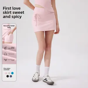 Women's High Waist A-Line Tennis Skirt with Shorts, Flowy Athletic Skort for Running Badminton Yoga