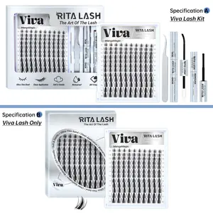 Viva | RITALASH MangaMagic Collection Upgrade U Lashes with Ultra-Dense, Waterproof, Long-Lasting Lashes | Fairy | Fashion Wet Look | Beginner-Friendly DIY Lashes for a Flawless, Voluminous Look | Trendy & Must-Have Clusters, Eyelash Extensions Kit