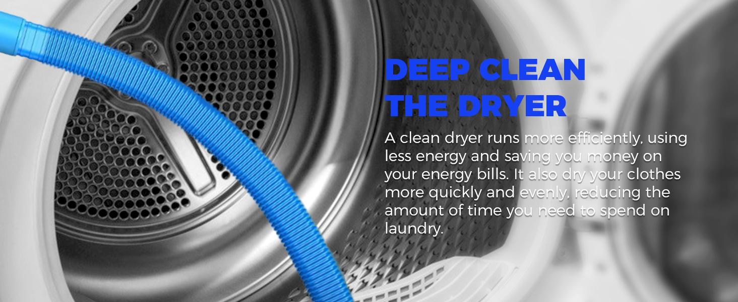 Dryer Vent Cleaner Kit 2 Pieces Vacuum Hose Attachment Lint Brush Universal Quick Lint Remover Deep Cleaning Improve Dryer Efficiency Lower Electric Bills