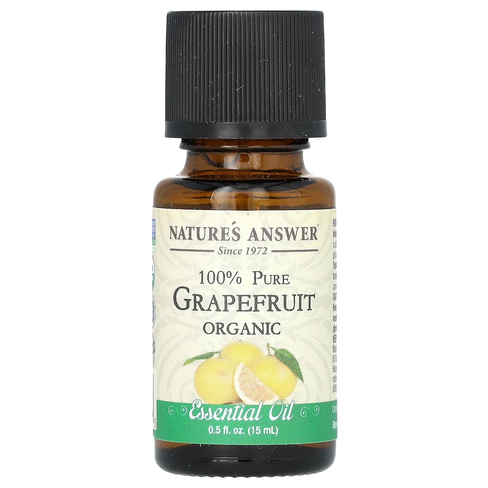 Nature's Answer 100% Pure Organic Essential Oil, Grapefruit, 0.5 fl oz (15 ml)