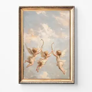Vintage Cherub Poster Unframed : Romantic Rococo Wall Art ( Download)
