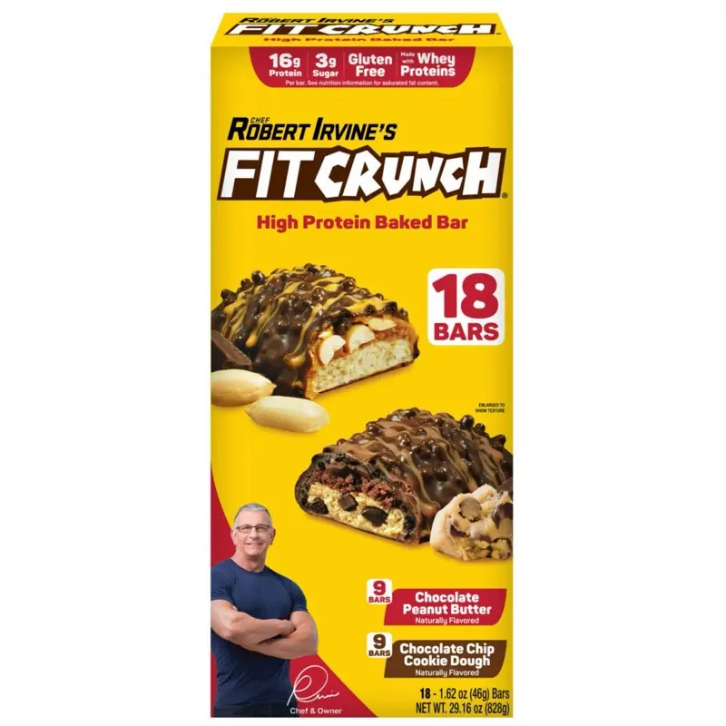 High Protein Baked Bars Variety Pack 18 Count 16g Protein 3g Sugar Gluten Free Whey Proteins