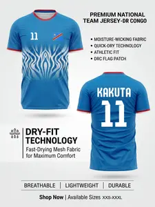Men's Short Sleeve Congo Style Soccer T-Shirt, Breathable Mesh, Quick-Dry, Moisture-Wicking, Advanced Technical Knit Support Gear