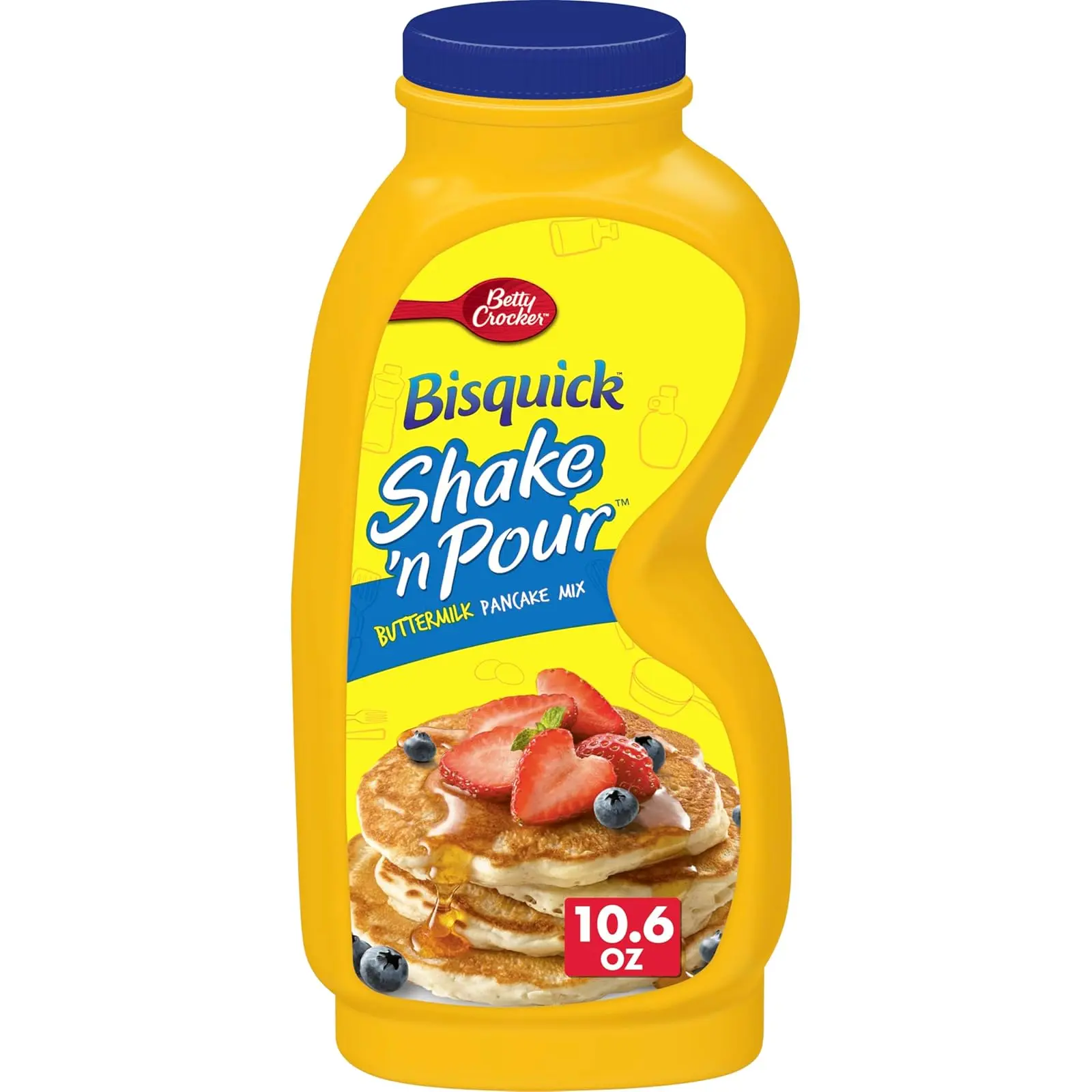 Betty Crocker Bisquick Shake 'n Pour Buttermilk Pancake Baking Mix, 10.6 oz - Easy-to-Use Mix for Fruit-Infused Pancakes, Ideal for Home Bake Projects