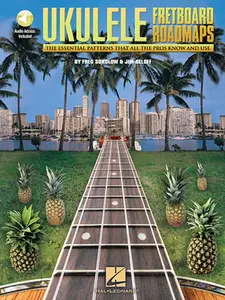 USED-Fretboard Roadmaps - Ukulele: The Essential Patterns That All the Pros Know and Use by Fred Sokolow | Sheet Music and TAB Instruction Book with Audio | Songbook for Beginners to Advanced Players by Jim Beloff (Paperback)