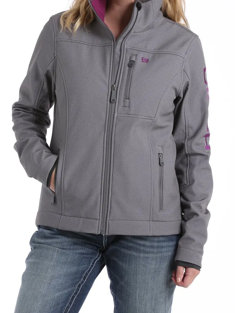 CINCH – Women’s Concealed Carry Bonded Jacket – Gray /Purple