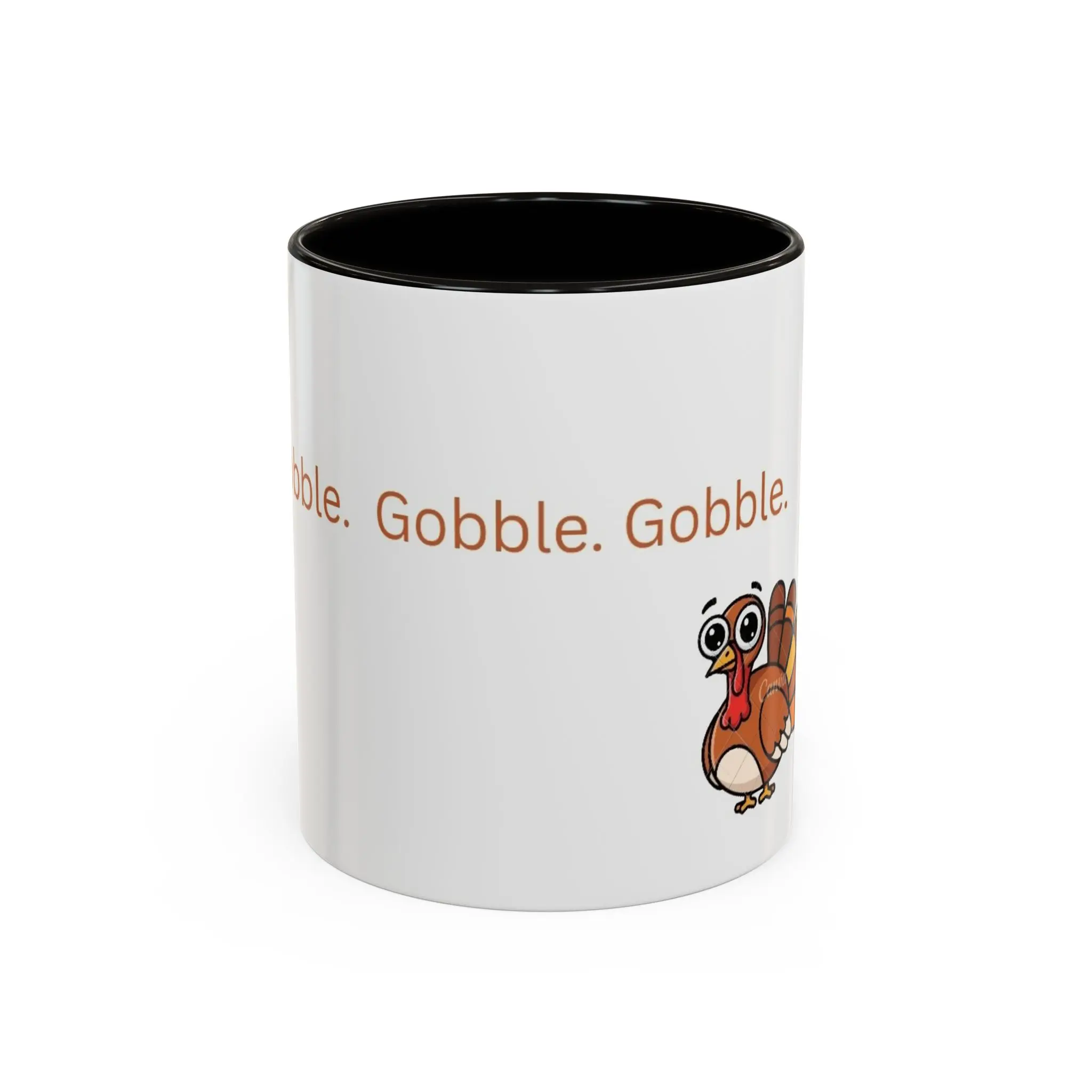 Thanksgiving Gobble Mug, Cute Turkey Coffee Cup, 11oz & 15oz Mugs, Holiday Gift, Festive Drinkware, Autumn Decor