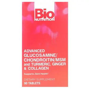 Bio Nutrition Advanced Glucosamine/Chondroitin/MSM and Turmeric, Ginger & Collagen, 90 Tablets