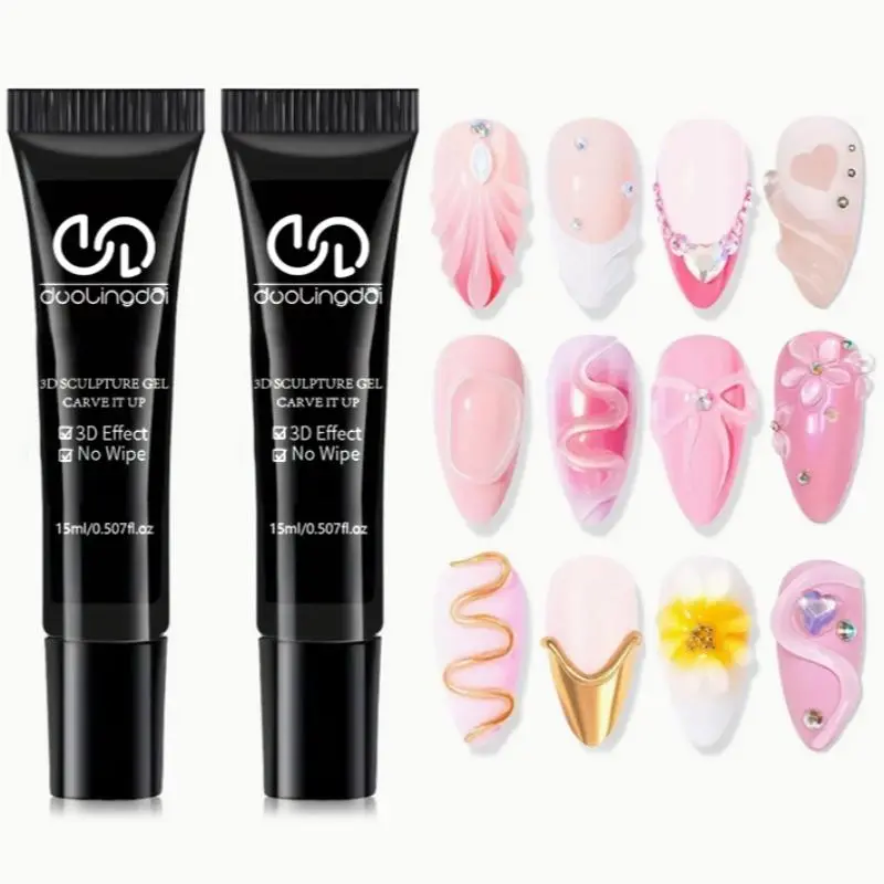 3D Gel Nail Art Modeling Gel, Nail Art Gel, DIY Nail Art Gel for Painting, Molding, Sculpting and Holiday Decoration, Nail Art Manicure, Manicure Gels