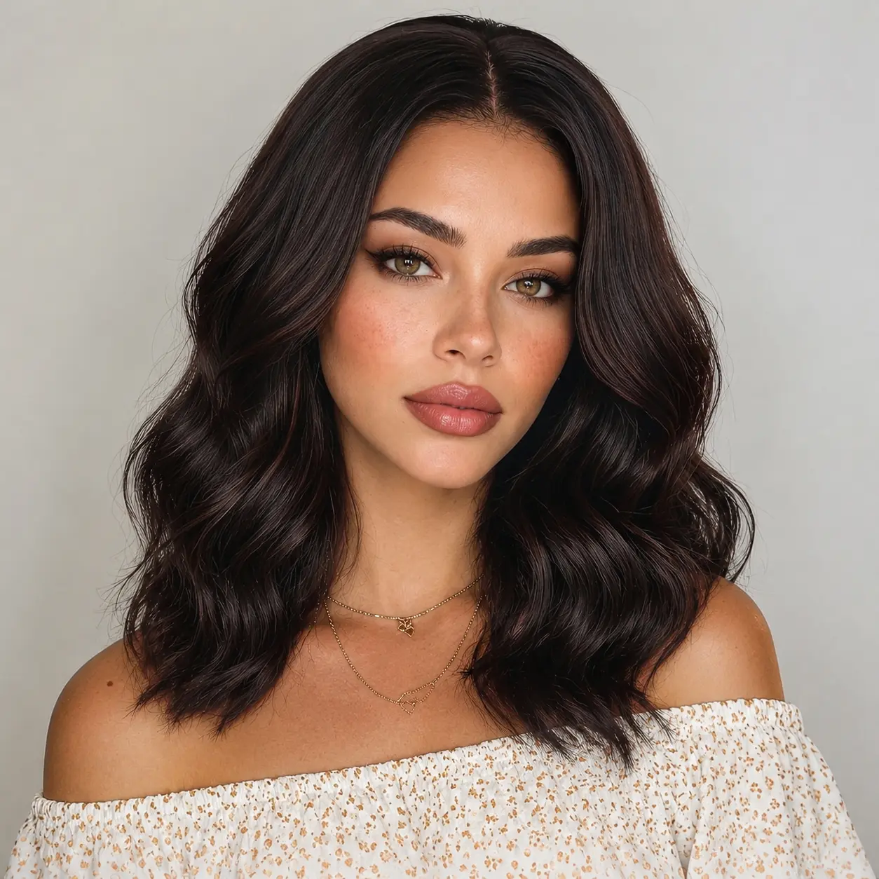 Wigs for Women Wavy Synthetic Lace Wig Glueless 4x1 Lace Hairline Heat-Resistant Fiber Short Bob Wave Style Natural Appearance for Everyday Cosplay 14 Inch lace hairline wig