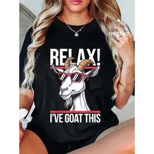 100% Cotton Goat Design For Men Women Goat Themed Domestic Goat Lover T-Shirt