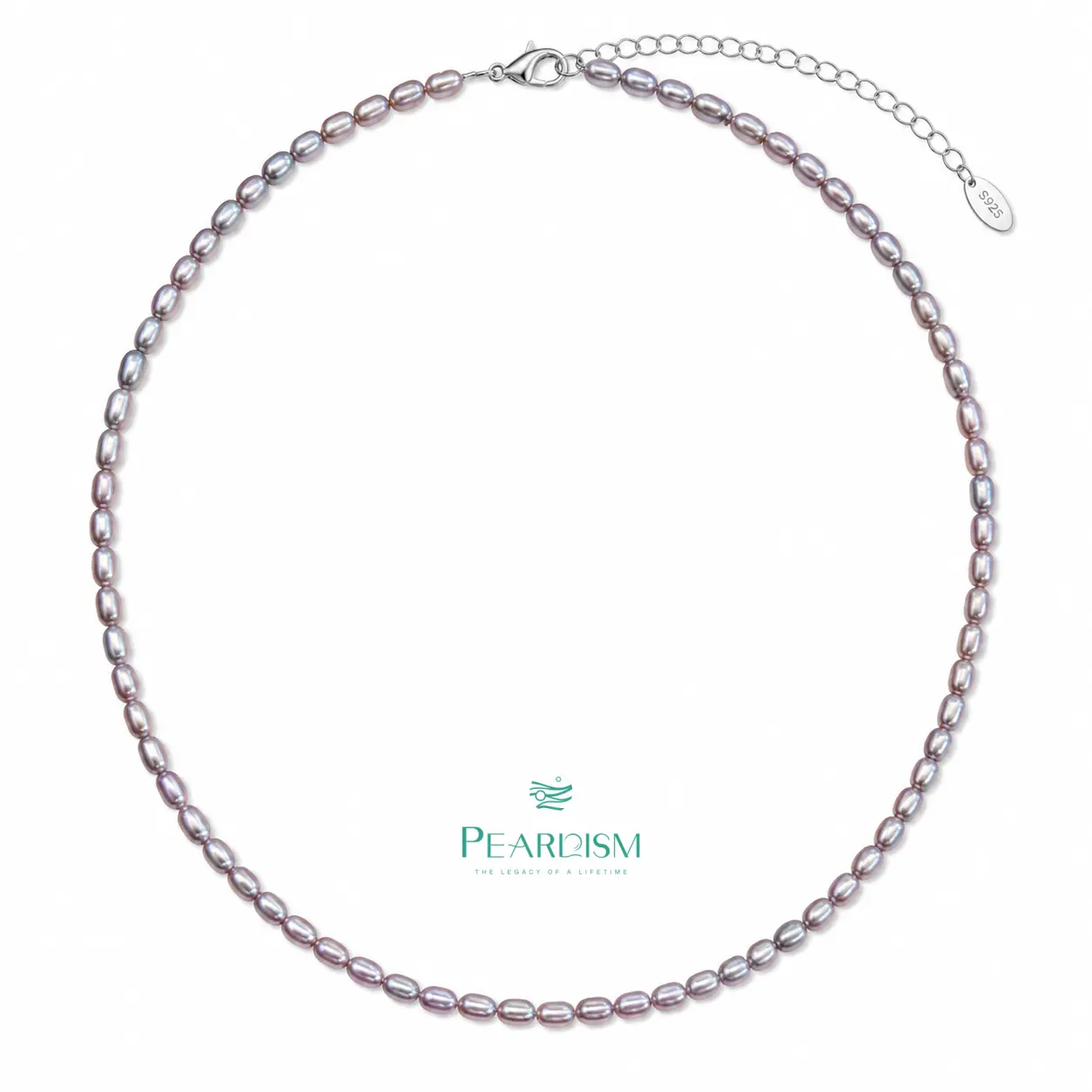 PEARLISM Freshwater Seedless Candy Strong Luster Full string Necklace S925 clasp 3-4MM-- CFSN0008