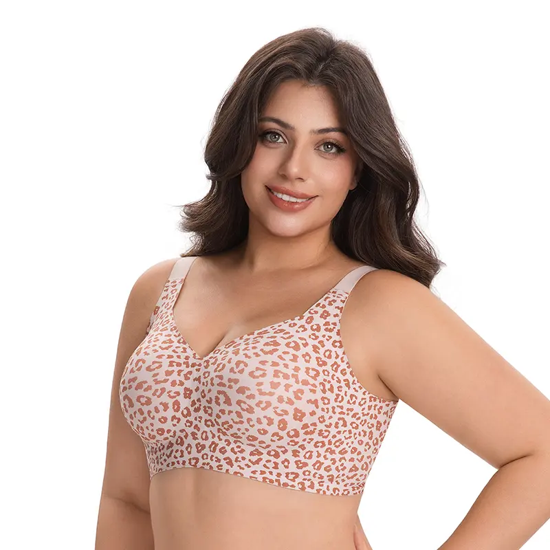 2026 Plus Size Full Coverage Bras for Women Supportive Wireless Push Up Bra No Underwire Seamless Bra for Women,M-4XL