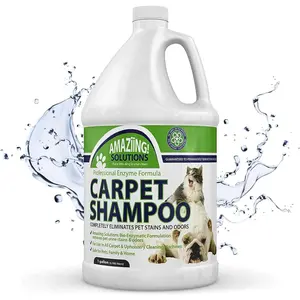 Pet Carpet Shampoo Solution - Enzyme Cleaner Removes Urine Stain & Smell for Carpet Cleaner Machine, 1 Gallon