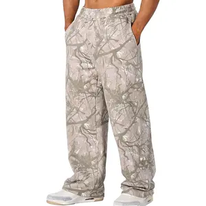NEXTMAN Mens Baggy Camo Pants Camouflage Sweatpants with Pockets,Camo Cargo Joggers for Gym Workout & Hiking