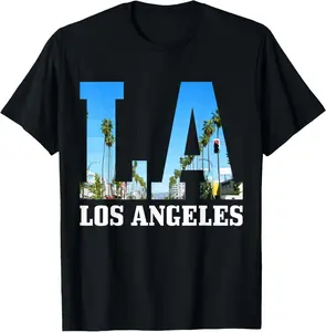 Los Angeles LA Vintage California Los Angeles Summer Shortsleeve Cotton T-Shirt