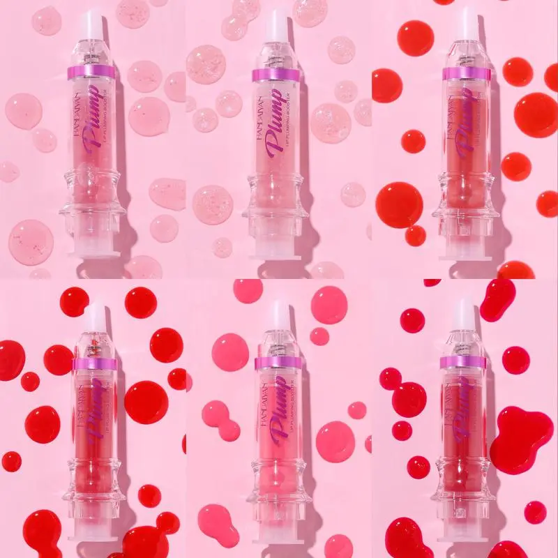 Lip Plumping Booster Spicy Lip Lipstick Lifter Gloss Hydrating Plumping Lip Glass Mirror Lip Glaze Lip Makeup for Women Girls