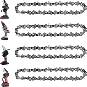 6 Inch Mini Chainsaw Chain Replacement Accessories,4 Pieces Chain  Chains for Cordless Electric Portable Mini Chainsaw for Pruning Shears  (37 Drive Links)