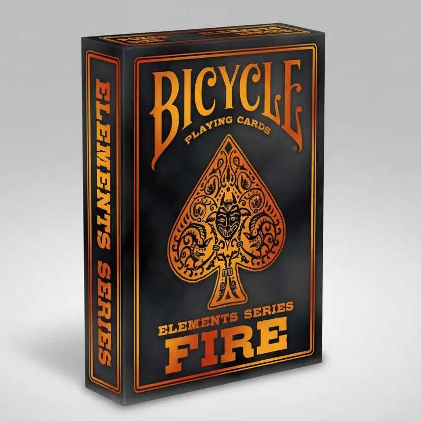 Bicycle Playing Cards Fire Elements Series – Vintage Fiery Design, Collectible Card Game for Collectibles Enthusiasts, Collectible Cards Set