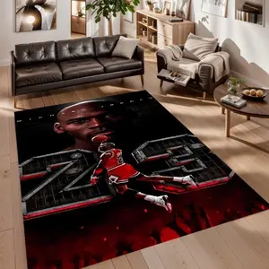 Rug for Basketball Lovers, Rug with Crucible Design, Sports Rug