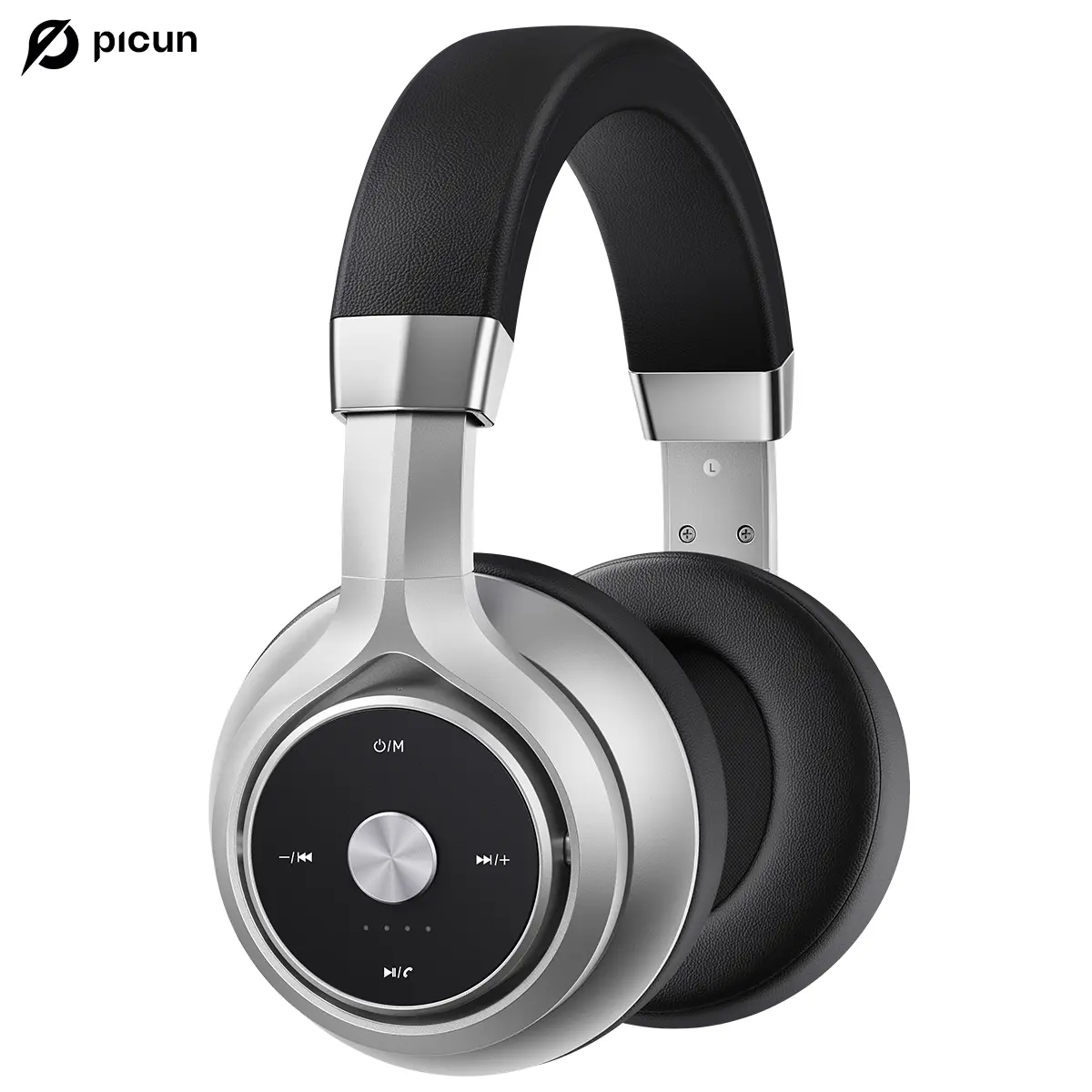 Picun P28X Dynamic Hybrid Dual Driver Over-Ear Headphones， Bluetooth 5.3 - Dynamic Hybrid Dual Driver, Anti-Entanglement, 24H Playback, EQ Modes, Microphone, Soft Earpads, Gaming Headsets, for Travel, Computer Use