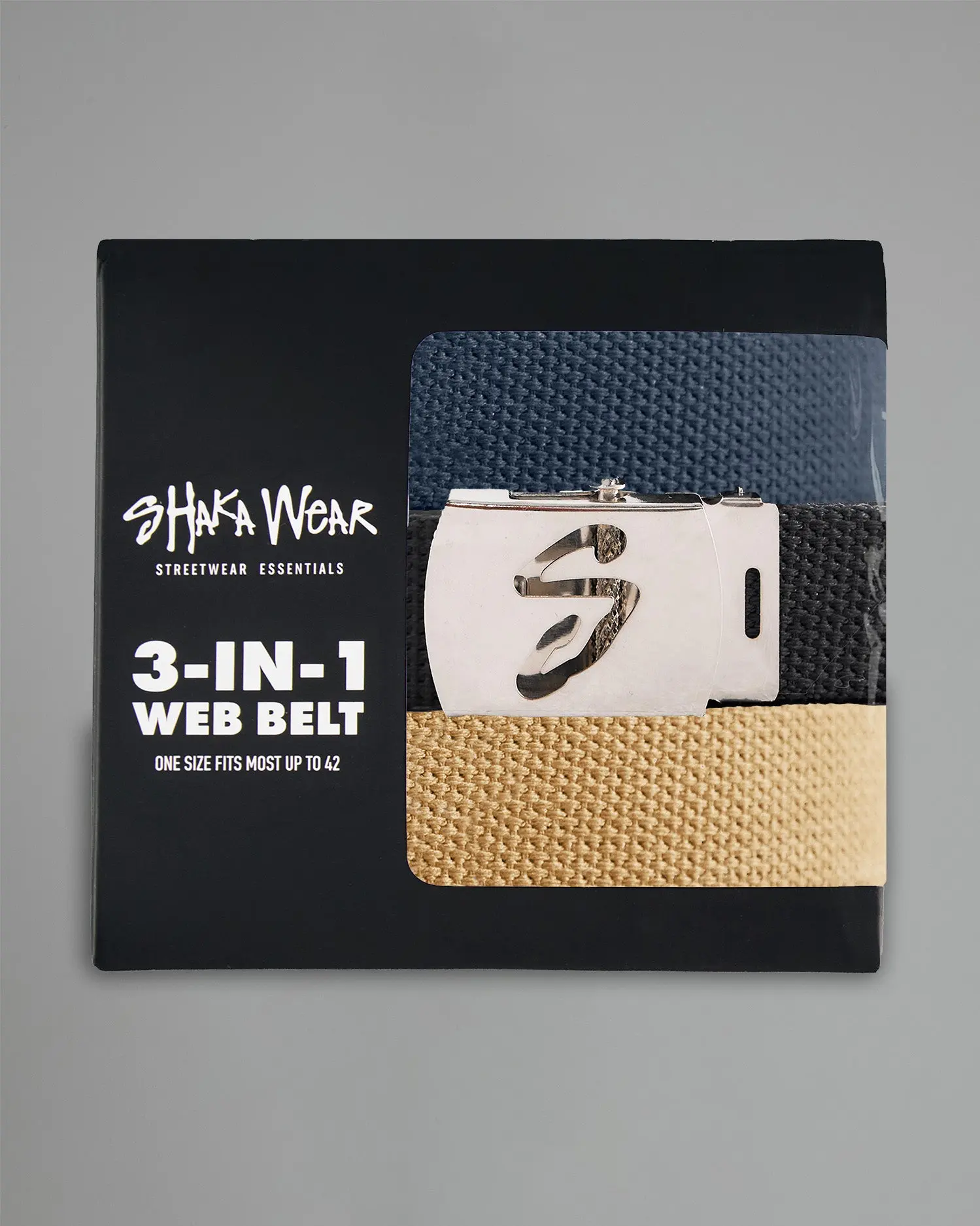 3-in-1 Web Belt, Fashion Clothes Accessory for Daily Wear