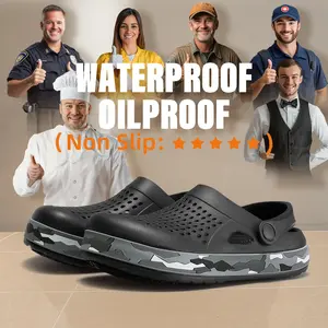 HIWELL chef slippers mans womens casual shoes nurs watershoes nonslip oilproof wild indoor shoes SF927