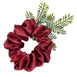 Burgundy Scrunchie Hair Tie - Fashion Hair Accessory