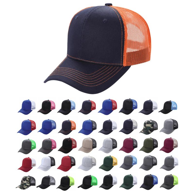 Trucker 6-Panel Mesh Hat - Cotton & Polyester, Adjustable Snapback Closure, Breathable Design for Outdoor Activities & Casual Wear hat fitted  hats happy  dad  seltzer  hat upside  lettering  rainbow  shape  hat blake  lively  beanie  hat