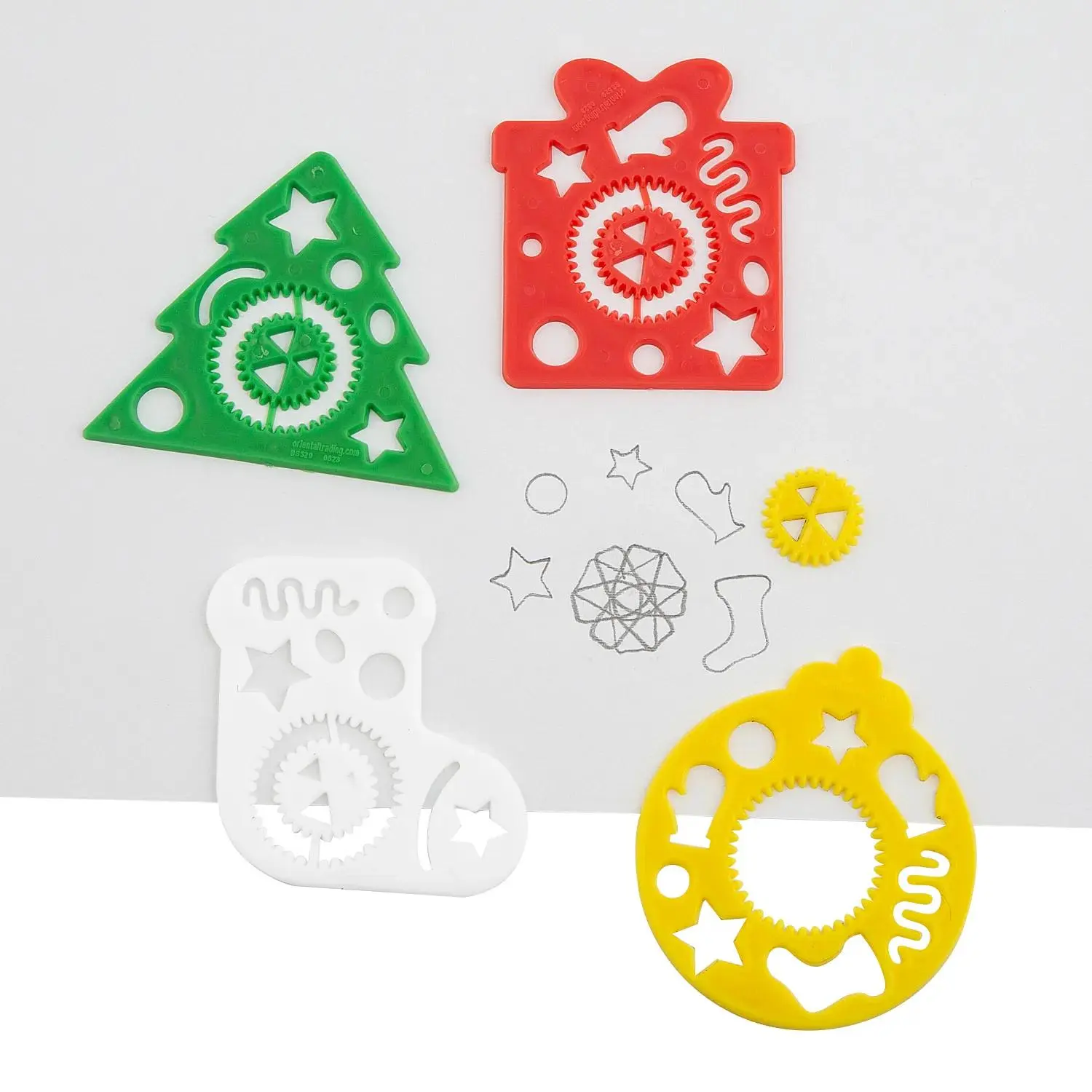 Christmas Stencils - 24 Pc. Drawing Tool for Classroom, School Use - Features Stars, Mittens Designs, Christmas Decorations, Festive Decoration