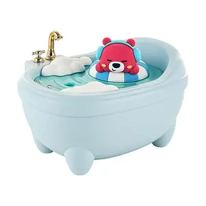 Golden Lion Bathtub Humidifier, Mini USB Desk Humidifier, Cute Cartoon Design, Blue, 14.8x10.5x11.4cm