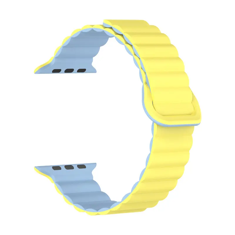 Light yellow with mist blue