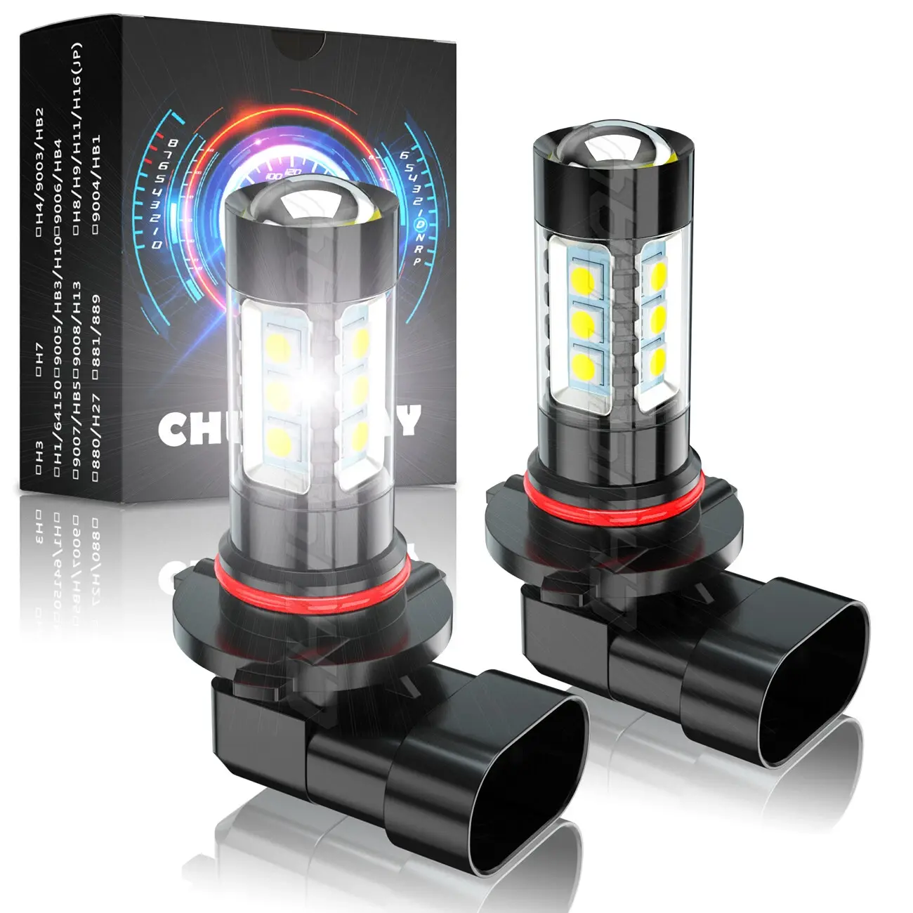 2X 6000k LED Fog Lights Bulbs For 2003 2004 2005 2006 Chevy Silverado 1500 2500 3500 HD Car Accessories Truck Vehicle Led Brake Automotive Replacement