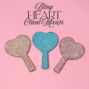 Bling Heart Client Mirror Bling Heart Client Mirror