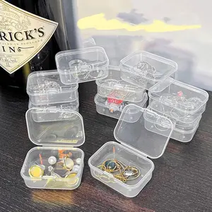 10pcs Transparent Plastic Storage Boxes with Lids, Dustproof Organizer Boxes, Jewelry Organizer for Necklaces Earrings Rings, Small Items Container 5.5x4x2cm