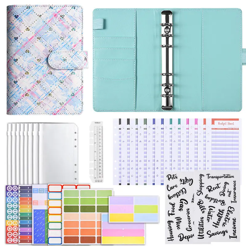 New Release A6 Heart Budget Binder, Macaron Cash Envelope System with Zipper, Refillable Expense Tracker, Financial Planner & Accounting Journal