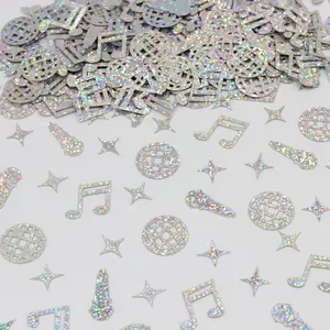 100 Pieces Glitter Party Decorations, Glitter Cut Out Mini Confetti for Graduation Parties, Wedding Setup, Music Events, Shiny Paper Supplies