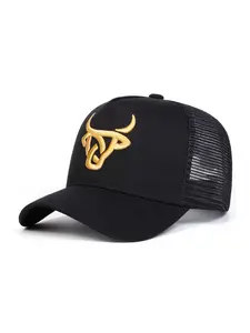 Unisex Cowhide Mesh Baseball Cap, Adjustable Sun Protection Casual Hat, Suitable for Spring & Fall Travel Beach Vacation, Adjustable Snapback Cap