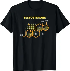 100%cotton Testosterone T-Shirt Male Chemical Structure Hormone