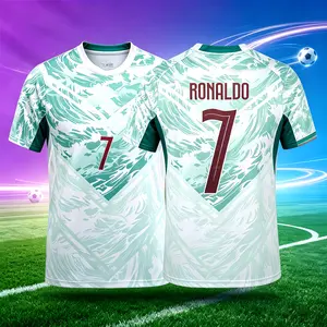 2026 Portugal Home And Away 7# Cristiano Ronaldo Short And Long Sleeve Soccer Jersey Fans Version Breathable
