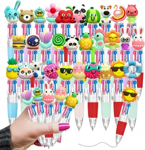 30 count Fun Pens Assorted Multicolor Pen in One Bulk, 4-in-1 Cute Pen Mini Kawaii Pens Ballpoint Pens for Student Teacher Class School Office