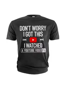 Men's Fun Graphic Print T-Shirt, Mechanic Engineer Theme Garage Humor Tee, Funny Gift Father's Day T-Shirt, All Seasons Family Wear, Casual Streetwear Menswear