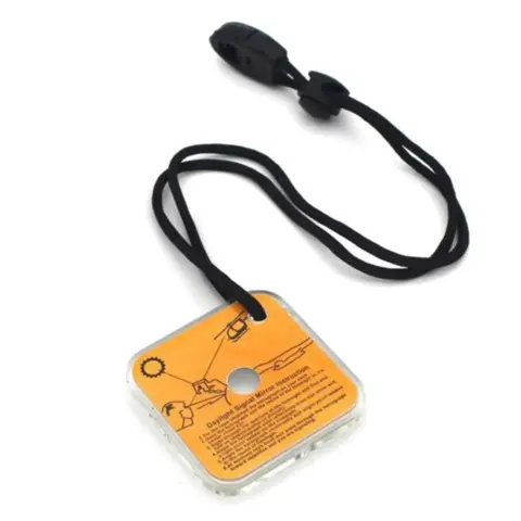 1count Outdoor Survival Reflective Signal Mirror for Hiking Camping Emergency Practical Daylight Reflective Tool First Aid Supplies Survival Gear Survival Tools Survival Equipment Survival Gear And Supplies